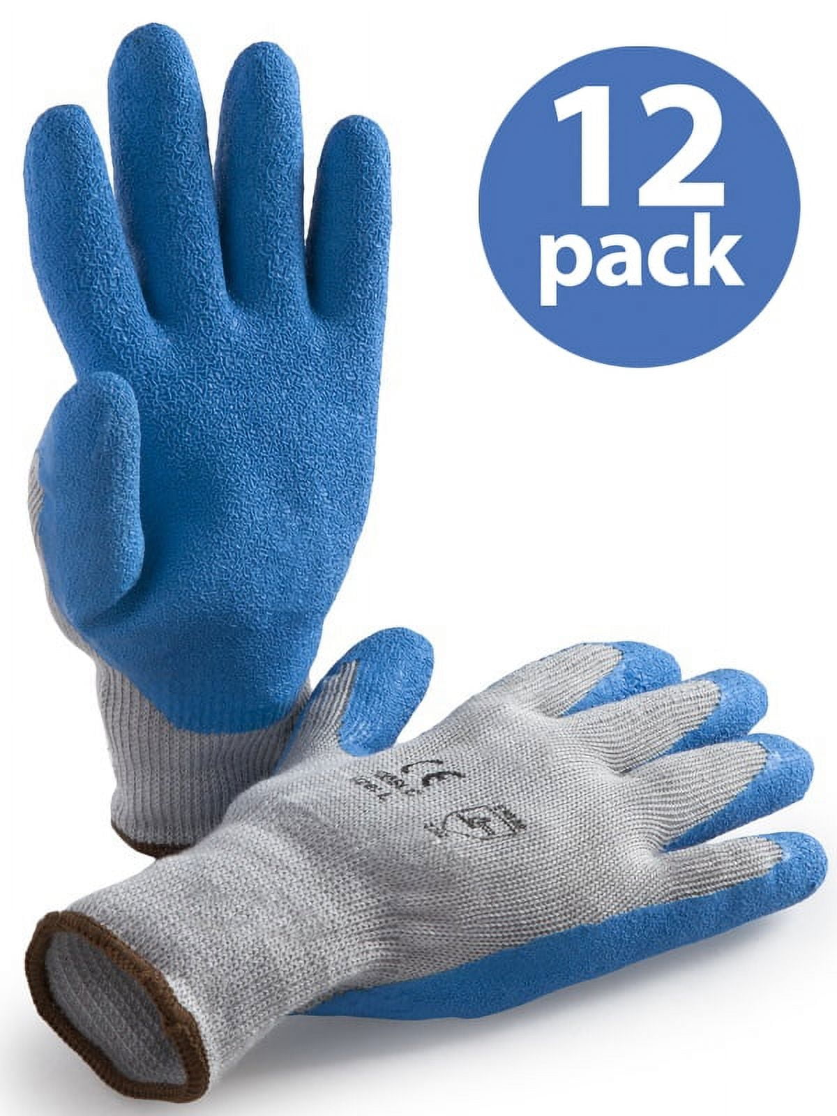 CD9600-XL-12PK, Latex Coated Gloves, 12 Pair Value Pack