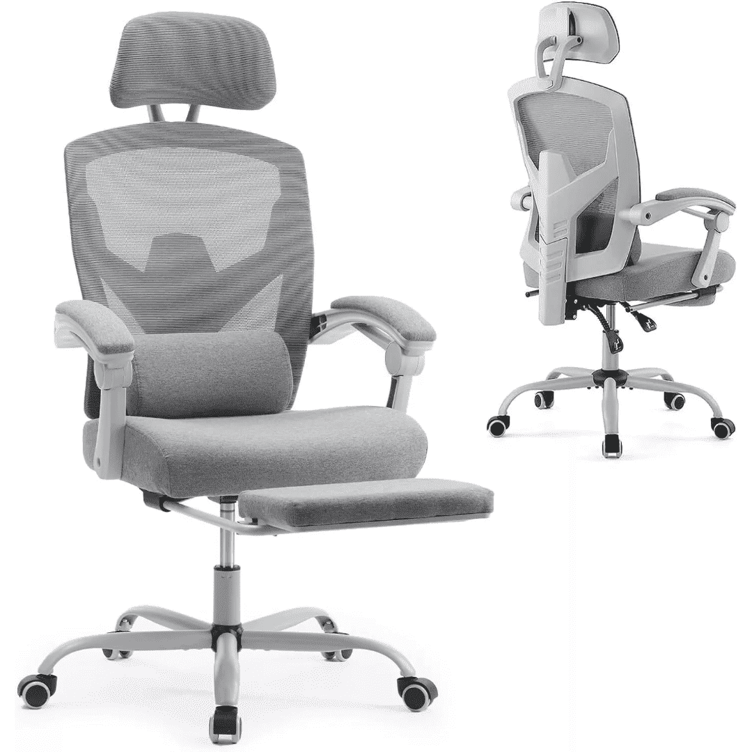 CDC Stealth™ - Gray Ergonomic Office Chair with Lumbar and