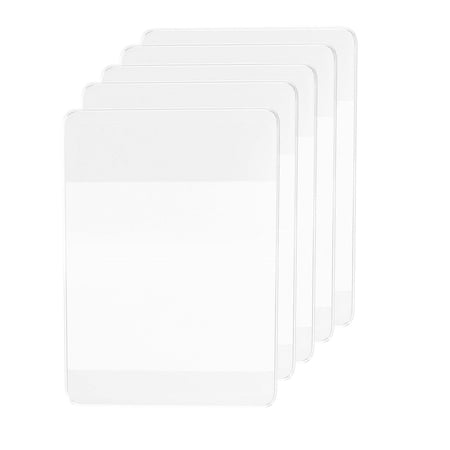 CDC Vaccination Card Protector Passport Holder Combo, Immunization Record Vaccine Card Holder, 5-1/8 x 7-1/4 Inches - ID Card Name Tag Badge Holders, Clear Plastic Sleeve - 5 Pack
