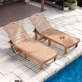 thumbnail image 1 of CDCASA Oversized Outdoor Chaise Lounge Chair with 5-Level Adjustable Backrest & Hidden Cup Holder, PP Resin Waterproof Patio Lounge Chairs for Outside(Brown, Set of 2), 1 of 9