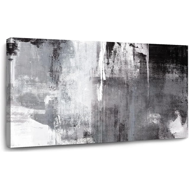 CDDposter Black Abstract Wall Art Decor Grunge Room Decor Art Grey