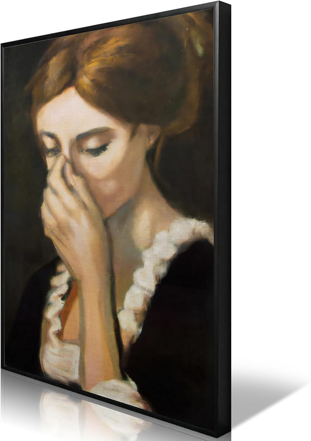 Vintage Lady Humorous Classical Painting Canvas Wall Art 12x16