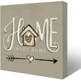 thumbnail image 1 of CDDposter Home Sweet Home Sign,Decor Rustic Farmhouse Block Wooden Sign Desktop Bathroom House Table Decoration For Home 5x5 Inch, 1 of 4