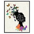thumbnail image 1 of CDDposter Inspirational Wall Art Decor-Positive Quote Home Decoration-Motivational Encouragement Gifts for Women -8x10 Poster for Girls or Teens Bedroom,Living Room,Bathroom,Office-Floral Butterflies, 1 of 8