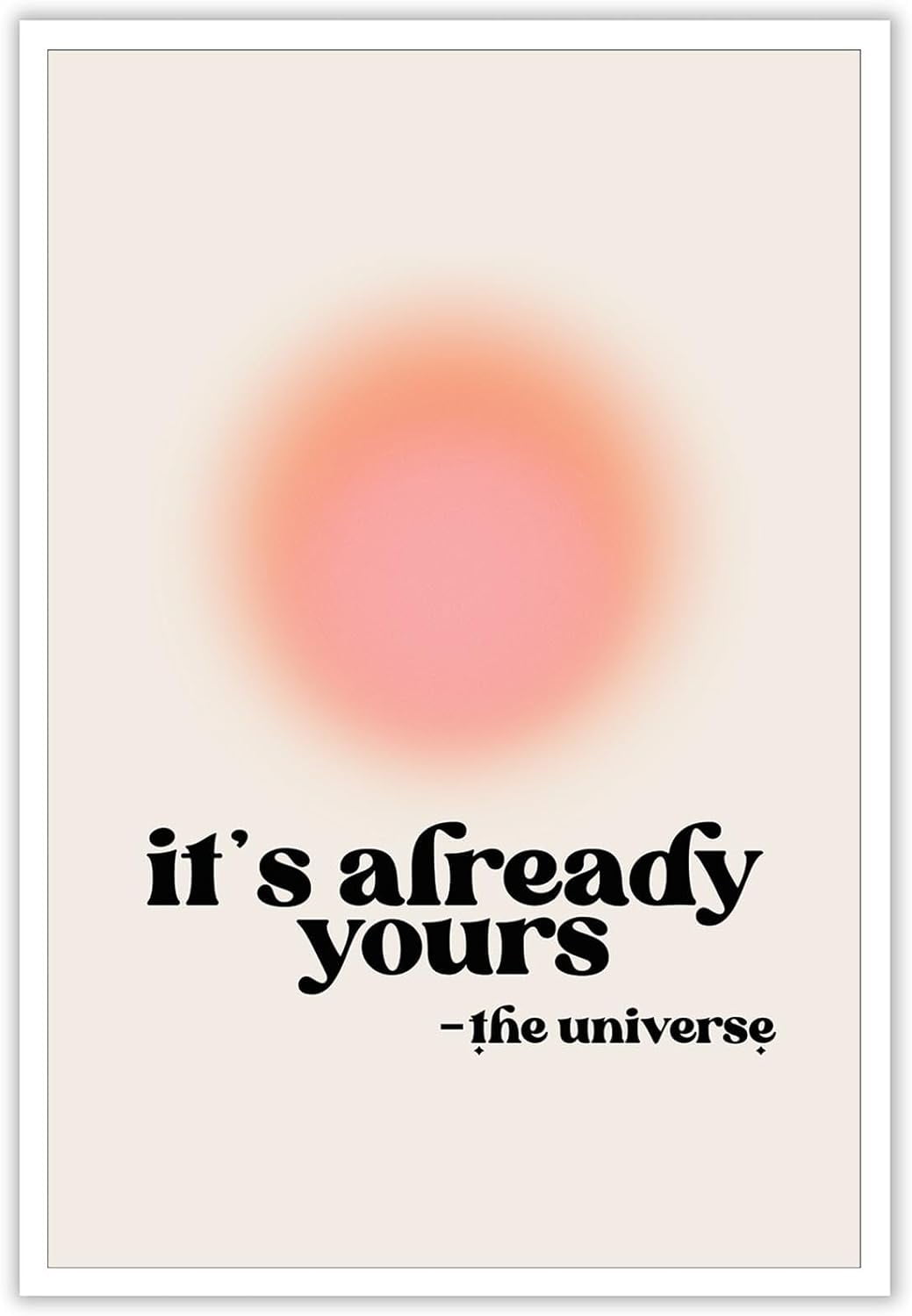 Pink Aura Motivational Canvas Wall Art 16x24 inches