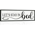 thumbnail image 1 of CDDposter Let's Stay in Bed Wall Decor: Family Bedroom Signs Wall Decor Above Bed Framed Modern Farmhouse Rustic Wall Signs Hanging Plaques Master Bedroom Aesthetic Minimalist Wall Art, 1 of 4