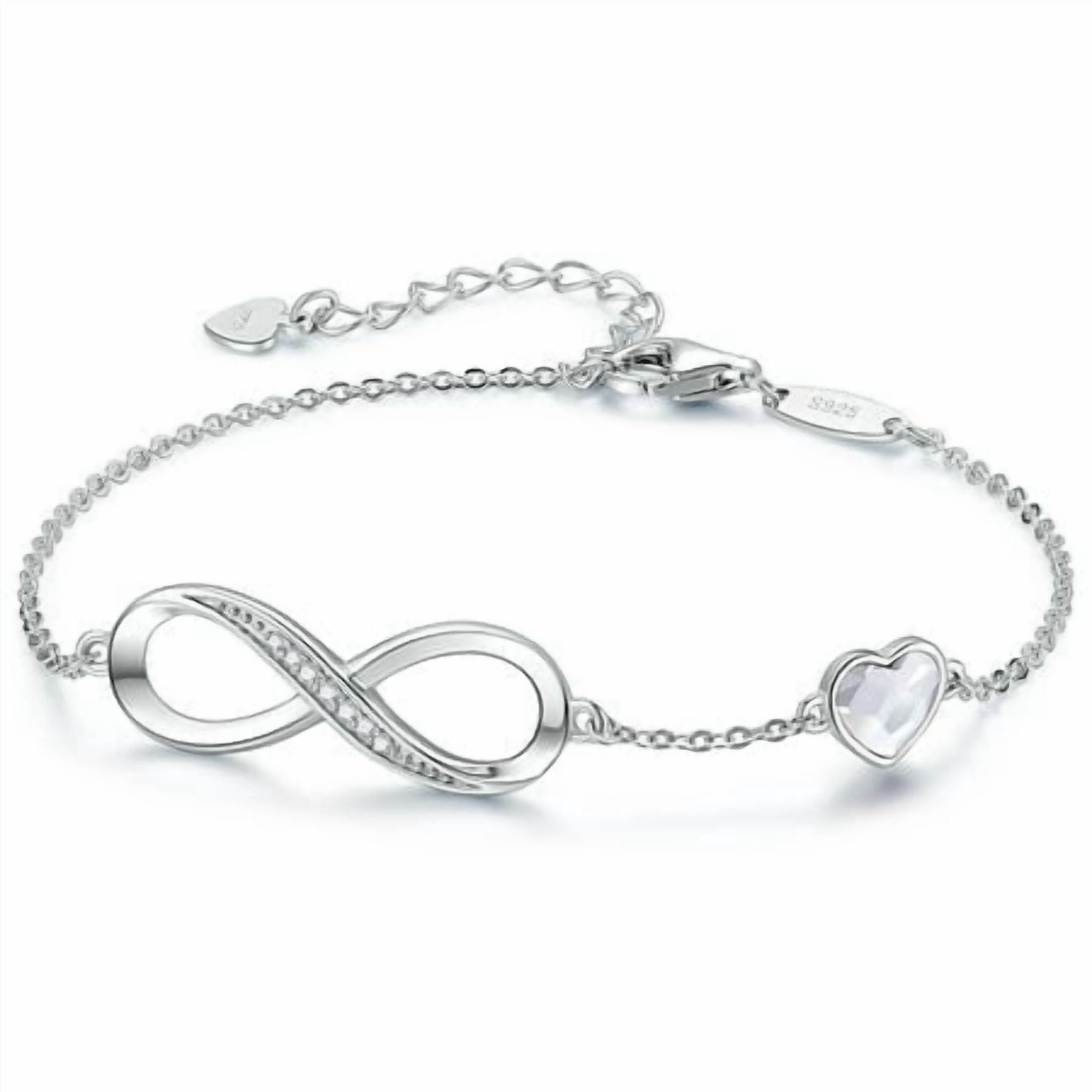 16cm silver bracelet＆Infinitycharm CDE-925-Sterling-Silver-