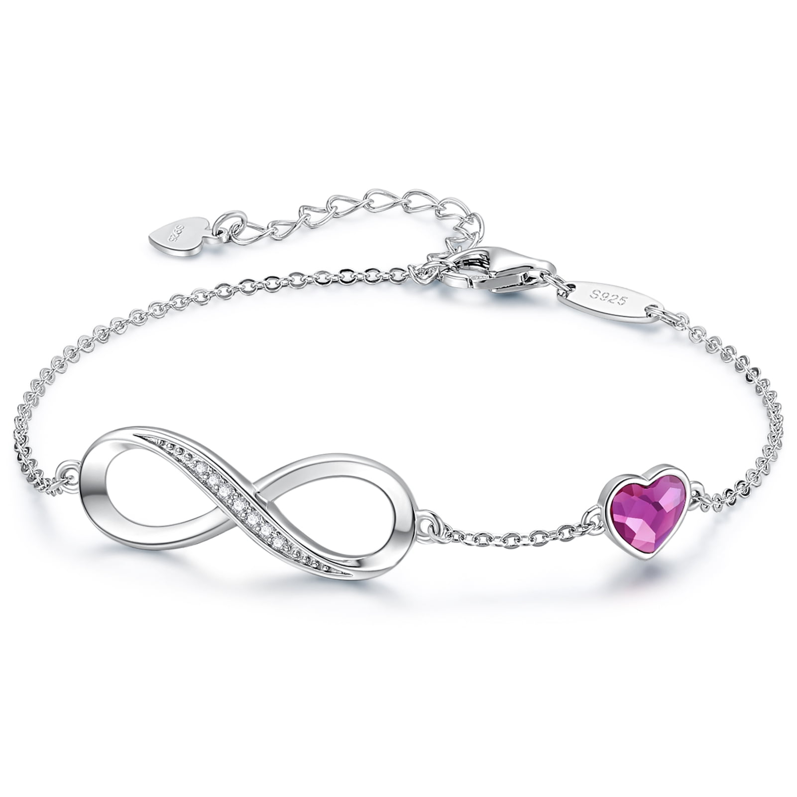 Buy GIVA 925 Sterling Silver Interlocked Heart Duo Adjustable Bracelet for  Women and Girls online