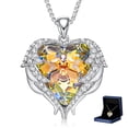 thumbnail image 1 of CDE Angel Wing Love Heart Pendant Necklaces for Women Anniversary Valentine's Day Best Gift Ideas for Women Fine Packing Gift Box, 1 of 8