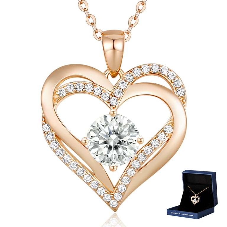CDE Love Heart Pendant Necklaces for Women 925 Sterling Silver