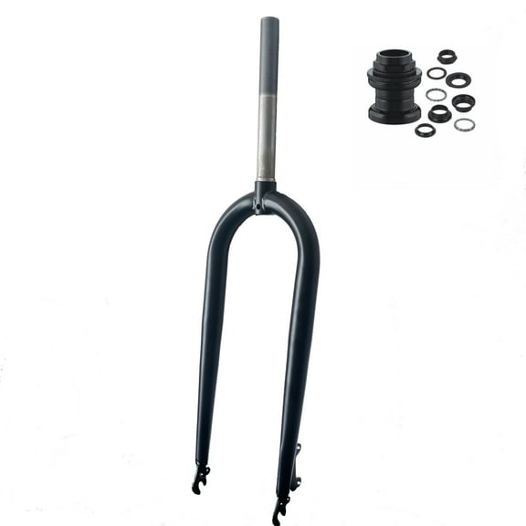 CDH 26X4" Fat Tire Bike Fork Disc Brake & 8pcs Headset, Steel Rigid Bike Fork