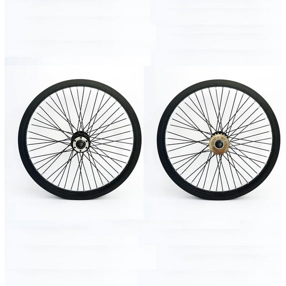 CDHPOWER 20"/26" Bicycle wheelset 100 * 135mm Double Layer Alum Alloy Spoke 2.35-3.5 inch Rim 12G 48 Spokes w/ 22T Freewheel