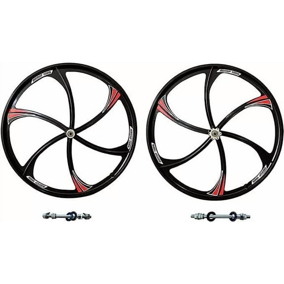 CDHPOWER 26" Bike Magnesium Mag Wheel Set 100mm x135mm & 22T Flywheel Set, Road Bike Rim