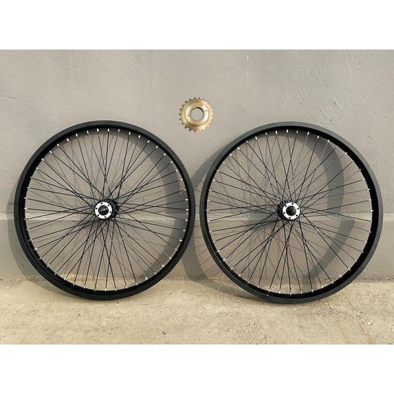 Bicycle Rims For Heavy Riders CDHPOWER 26 inch Heavy Duty Bike Rim Wheels Set & 22T Flywheel Spoke ...