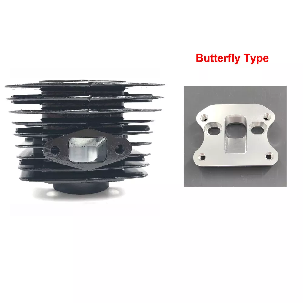 CDHPOWER Black PK80 Cylinder 47MM & Dio Reed Valve Kit BlockButterfly Type-Gas Motorized Bike