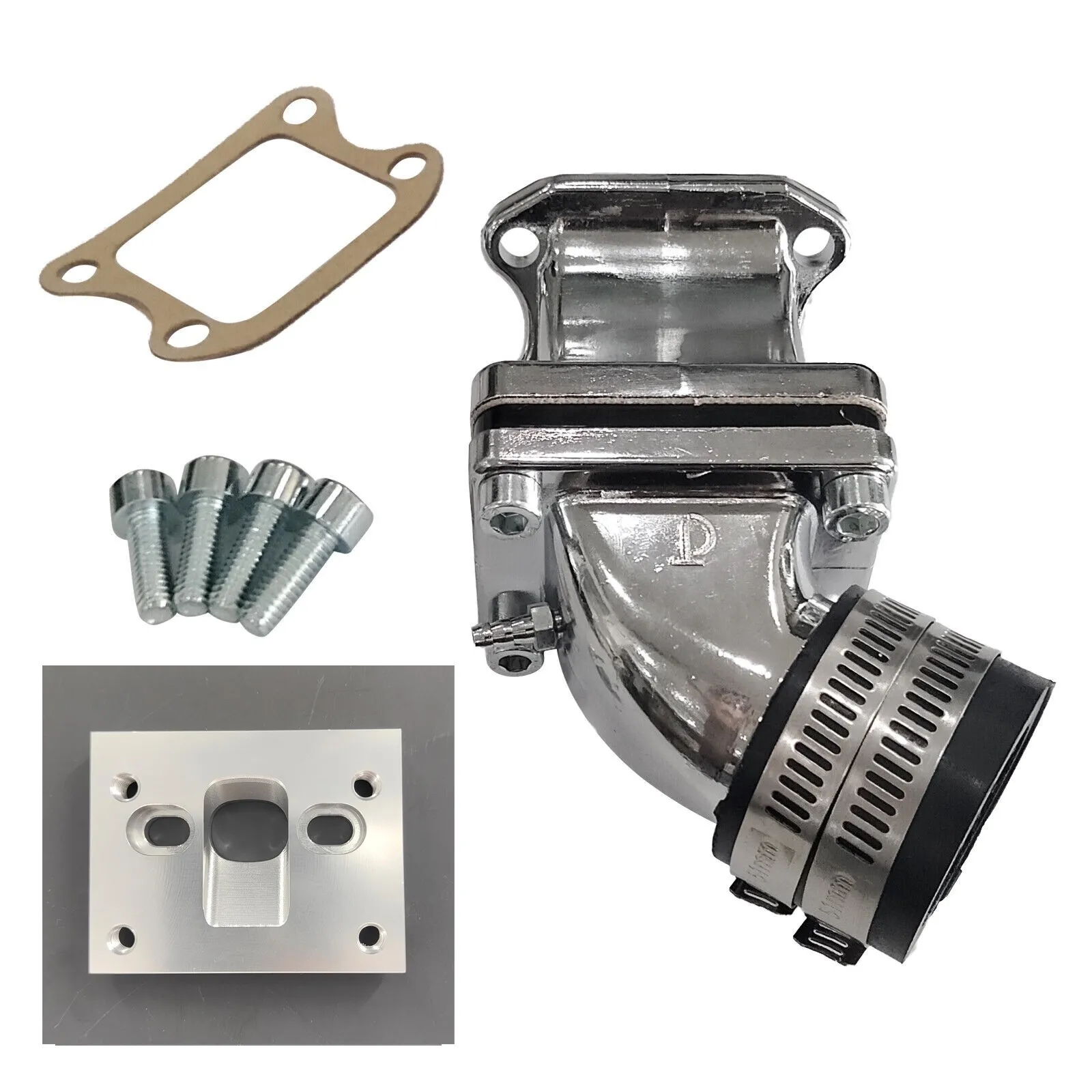 CDHPOWER Dio Reed Valve Kit & CNC Block (Square Type)-66cc/80cc/100cc Gas Motorized Bicycle