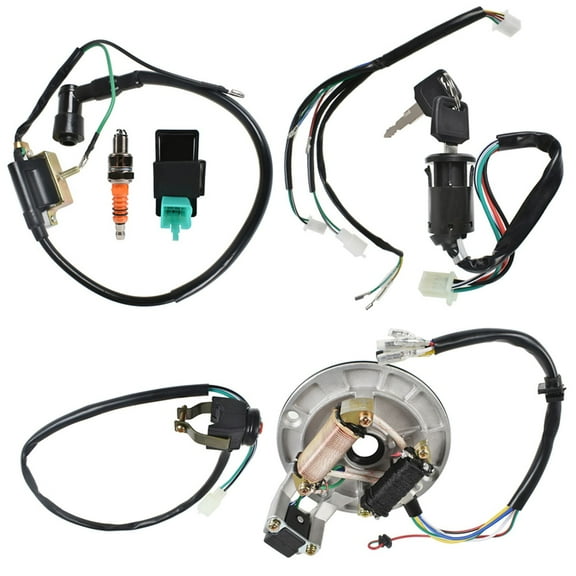 CDI Ignition Coil Wiring Harness Magneto Stator Kit Fit for 140cc 125cc 110cc 70cc 50cc 49cc 4 stroke ATV Quad Bike Buggy Go Kart