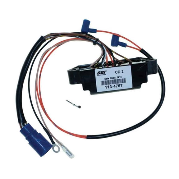 CDI Power Pack Ignition Module Compatible with 1993-2005 Johnson Evinrude 40 50HP Looper 25 30HP Cross Flow 2-Cylinder 2-Stroke Outboard 113-4767 5001344