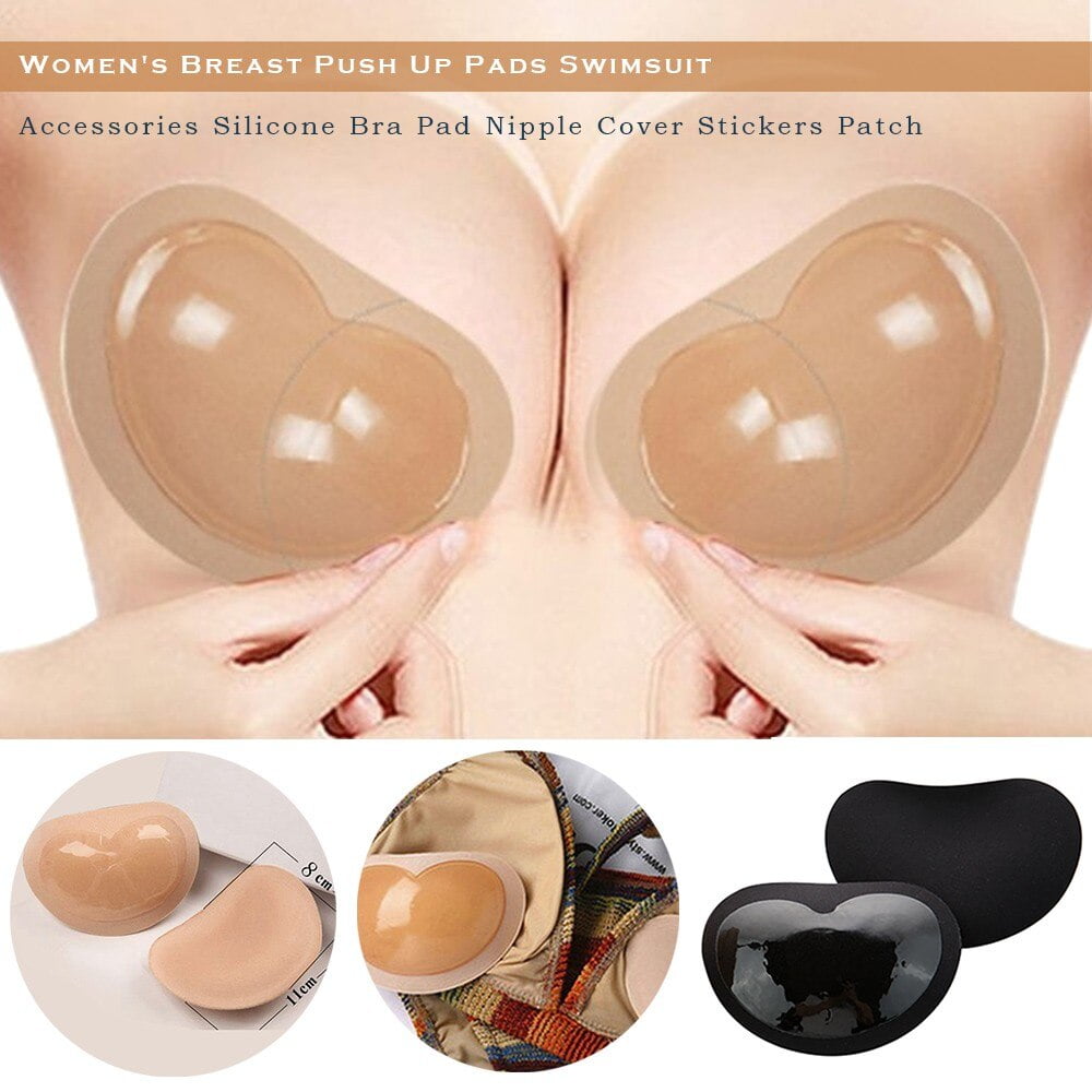 Silicone Gel Bra Inserts, Breathable and Reusable Breast Enhancer, Cleavage Enhancers  Pads, Clear Push Up Breast Cups Increase Your Cup Size,1 Pair 