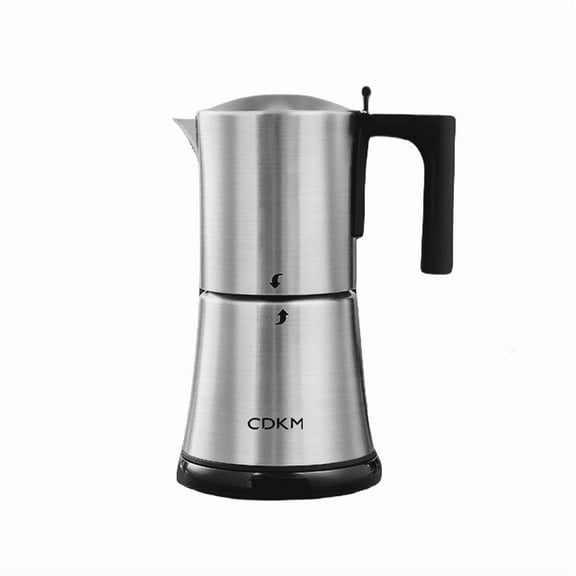 CDKM Fully Automatic Electric Mocha Pot - One-Touch Safe Brewing, Anti-Dry Burn, 3-6 Cup Capacity, Stainless Steel Coffee Maker, Perfect Gift Idea