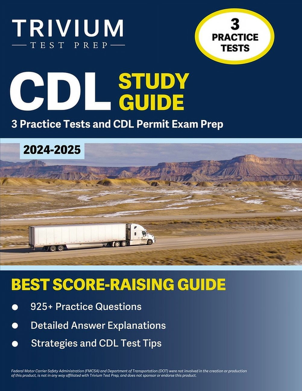 CDL Study Guide 20242025 3 Practice Tests and CDL Permit Exam Prep