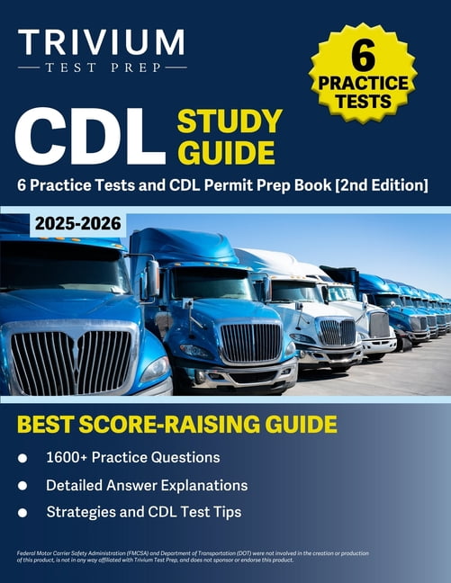 CDL Study Guide 2025-2026: 6 Practice Tests and CDL Permit Prep Book ...