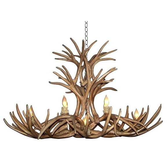 CDN Antler Design UNSFMD-D-P 48-52 in. Reproduction Antler Chandelier