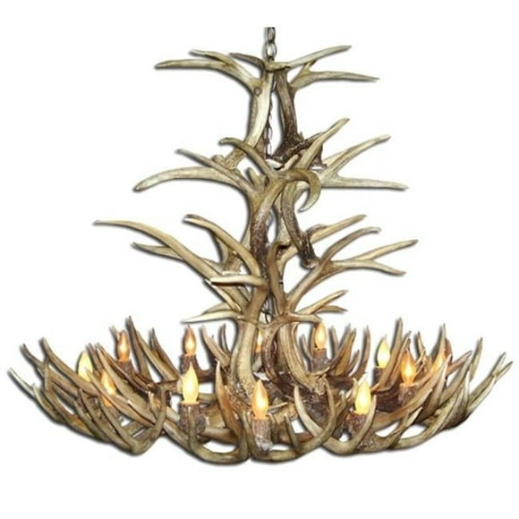 CDN Antler Design UNSRMDOV 45-48 in. Real Antler Chandelier