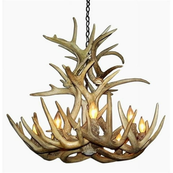 CDN Antler Design UNSRWC-L 27-29 in. Real Antler Chandelier- Large
