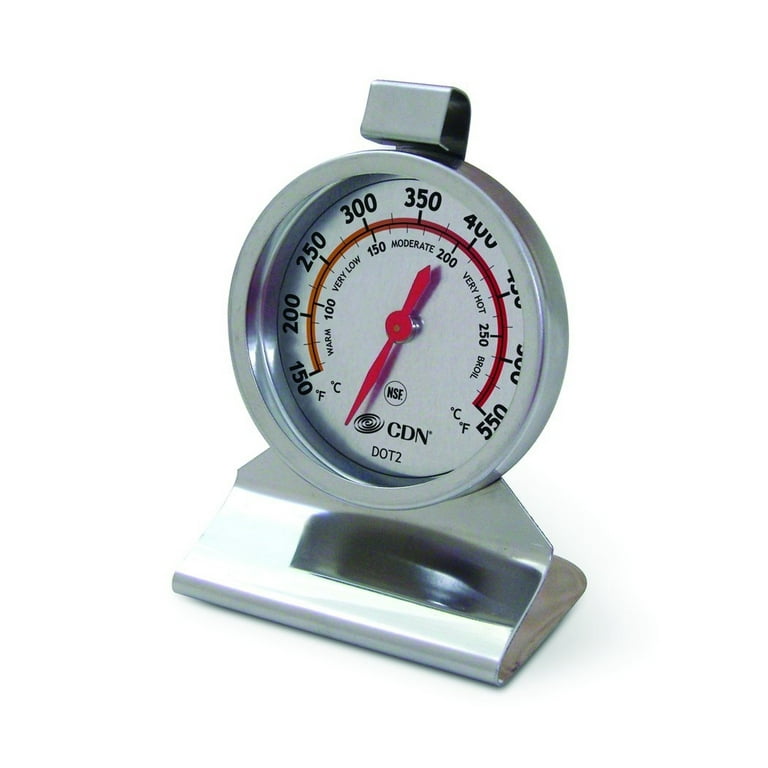 CDN ProAccurate High Heat Oven Thermometer, Stainless Steel 