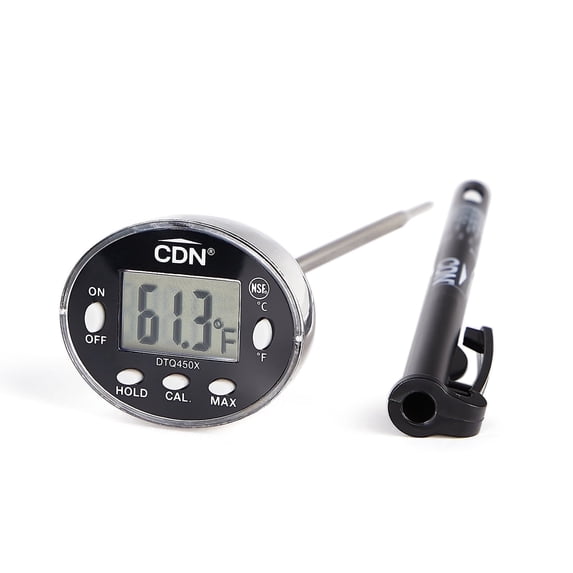 CDN Waterproof Digital Thermometer Long 4.75" Stem, NSF Certified, Ideal for for Bread Baking, Cooking, Brewing - DTQ450X