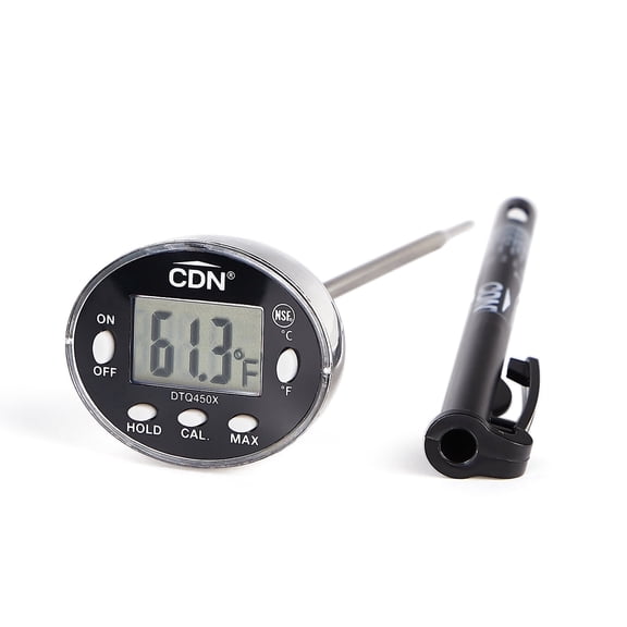 CDN Waterproof Digital Thermometer Long 4.75" Stem, NSF Certified, Ideal for for Bread Baking, Cooking, Brewing - DTQ450X