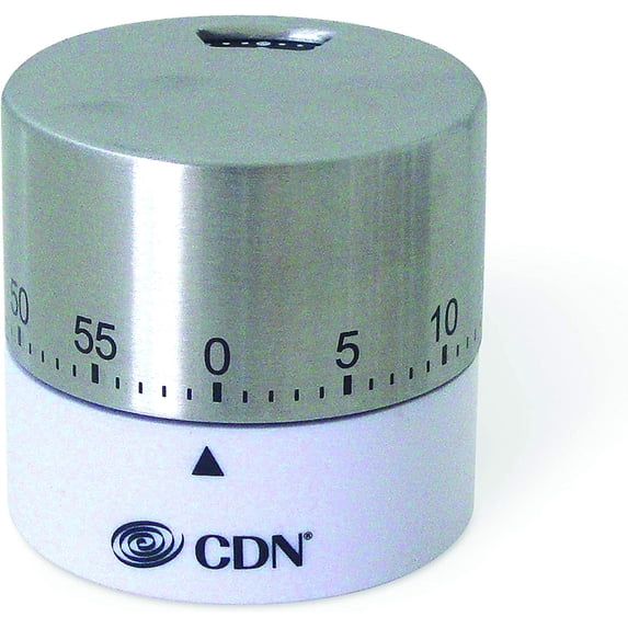 CDN Round Mechanical Timer, White