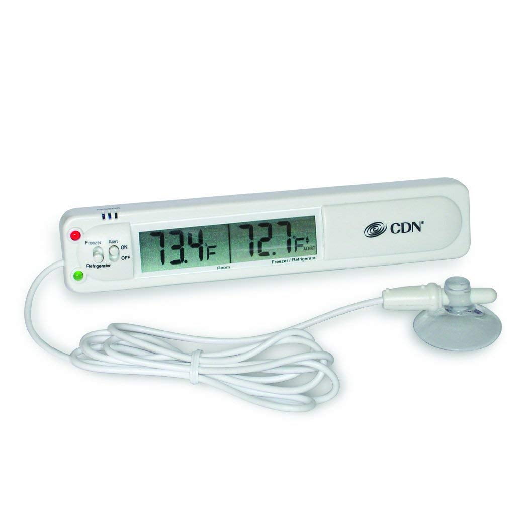 CDN TA20 Digital Audio Visual Alert Refrigerator Freezer Alarm - White