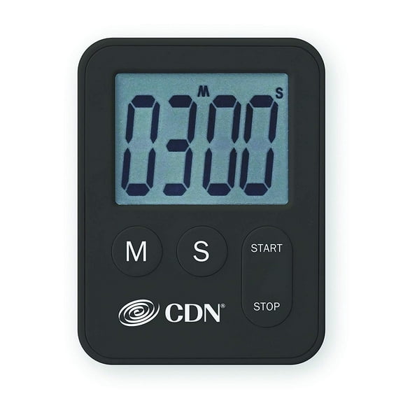 CDN Digital Mini Kitchen Timer with Easy to Read Display and Magnetic Back, 100 Minute, Black