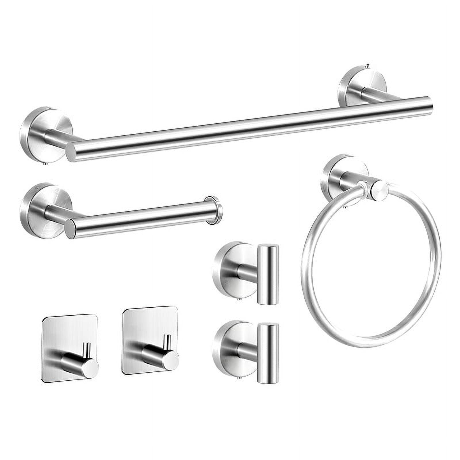 CDOUTSUN Polished Chrome Bathroom Accessories Set, 11.8 Inch Towel Bar