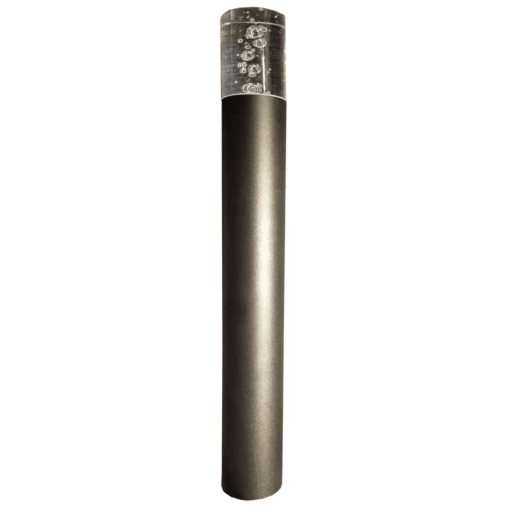 Black Cast Aluminum LED Pathway Bollard Light with Clear Top