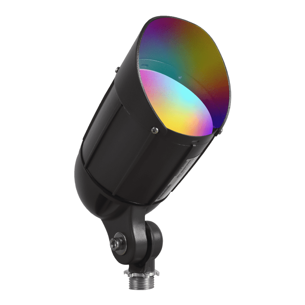 Black Aluminum RGBW Bluetooth Outdoor Spotlight