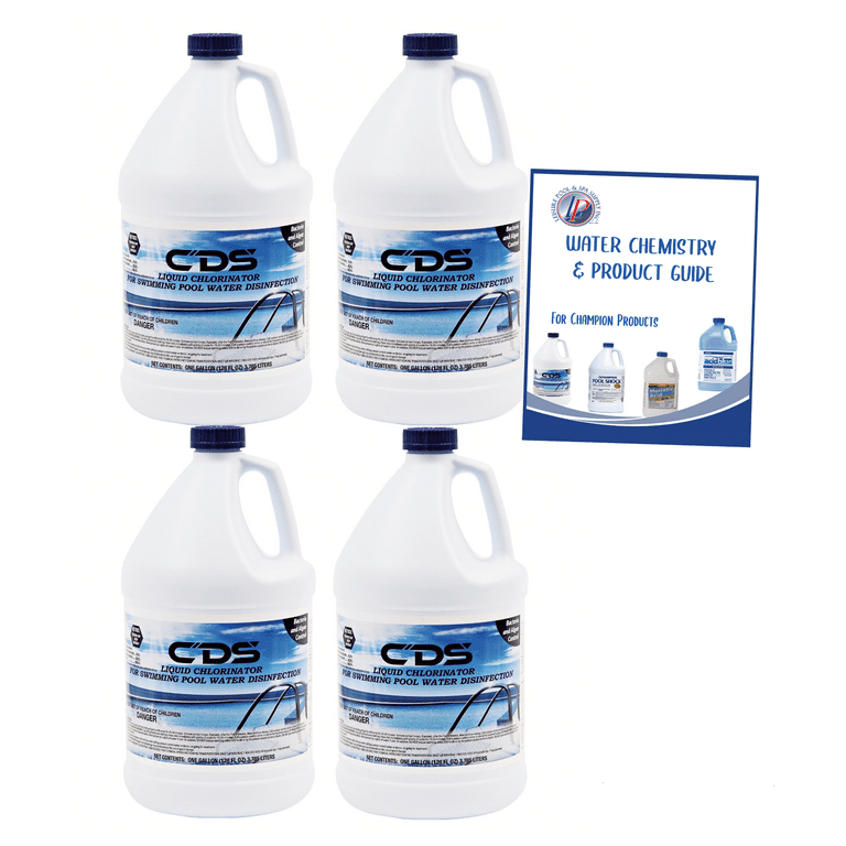 CDS Liquid Chlorine Cleaner for Swimming Pools, Algae and
