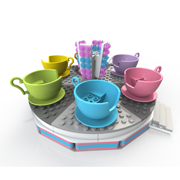 CDX Blocks: Fun Fair Tea Cups Ride -230 Pieces, Brick Building Set, Amusement Park Ride Model, Promotes STEM Learning