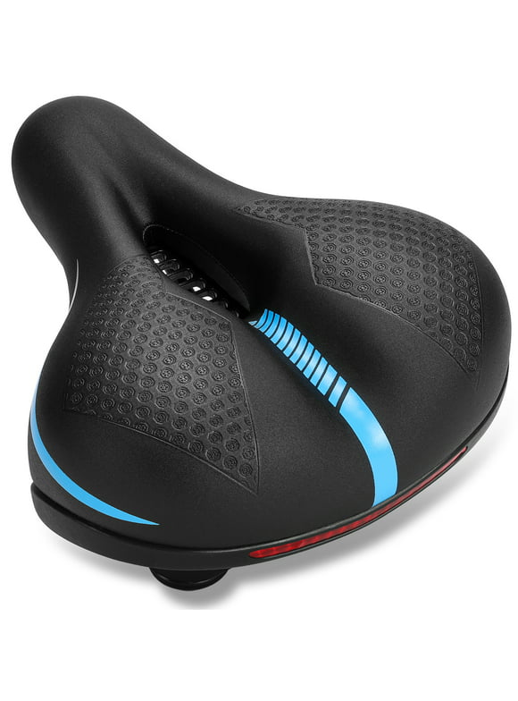 CDYWD Bike Seat for Men & Women Comfort Wide, Extra Soft Memory Foam Padded Bicycle Seat Cushion, Comfortable Bike Saddle Universal Replacement for Exercise, Stationary, Mountain, Road Bike or Ebike