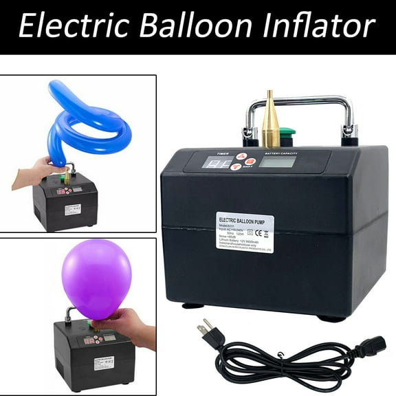 CDZHLTG 110V Portable Balloon Inflator Air Blower Electric Balloon Pump w/Timer 1pc