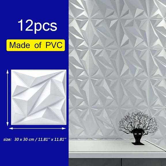 CDZHLTG 12Pcs PVC Art 3D Wall Panel DIY Home Decor Ceiling Tiles Wallpaper Background Decal 30*30cm