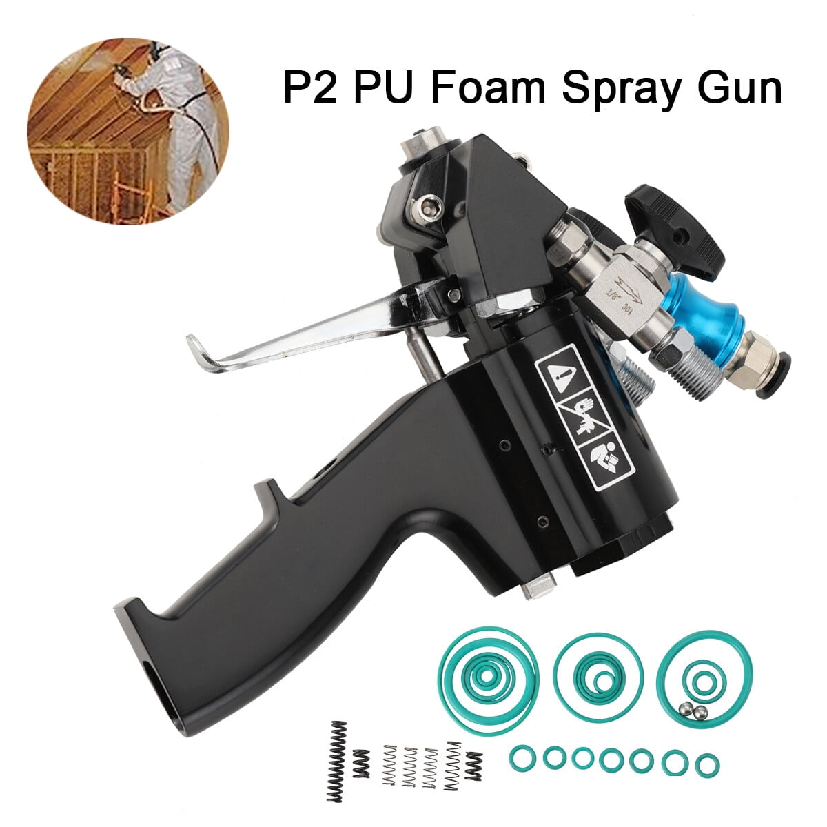 CDZHLTG 24Mpa Polyurethane P2 PU Foam Spray Gun Air Purge Spray Gun