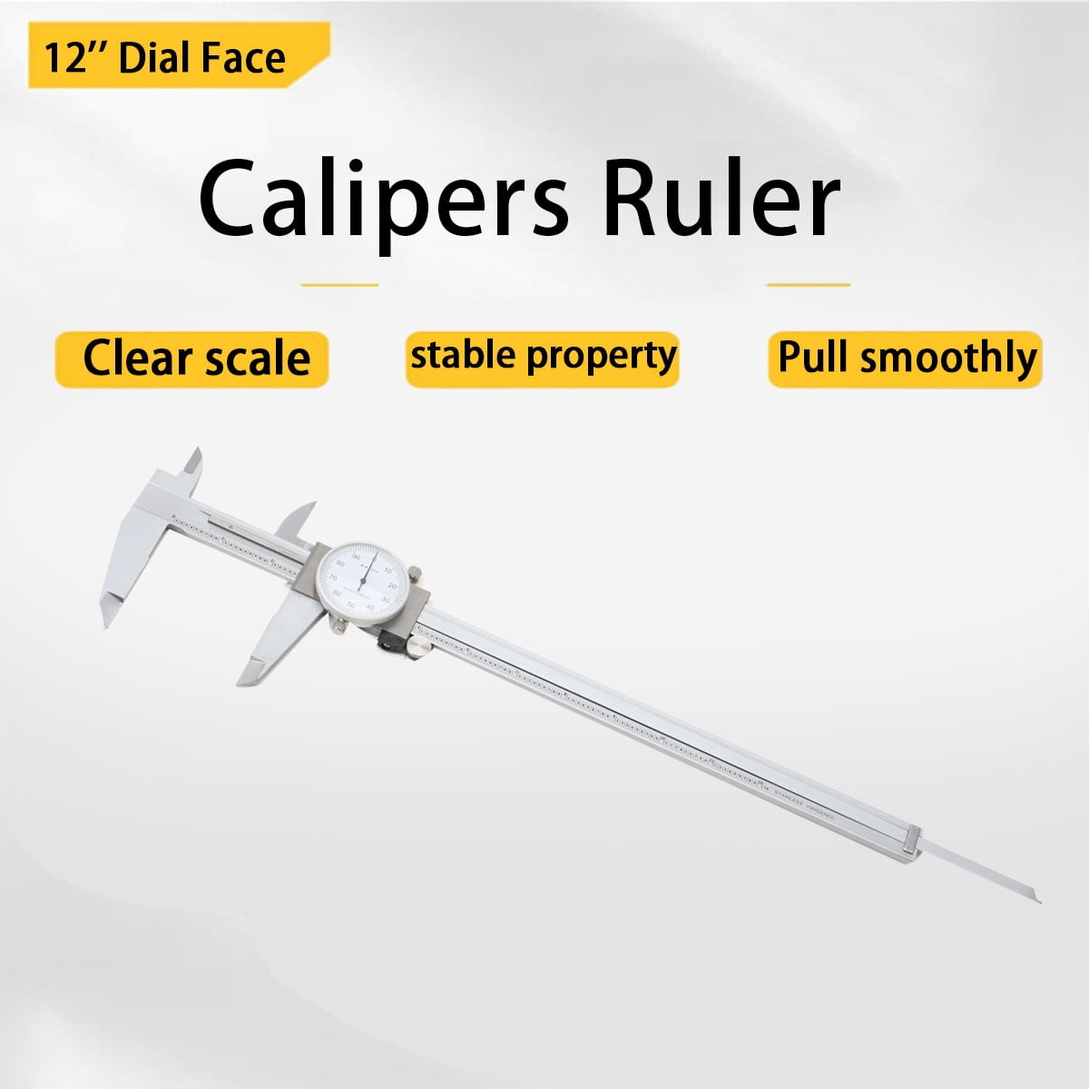 CDZHLTG Dial Caliper 6 Inch with 0.001 Precision Stainless Steel Shockproof 4-Way Measurement with Plastic Case