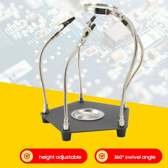 CDZHLTG Helping Hands Soldering Third Hand Soldering Tool PCB Holder Four Arms Crafts