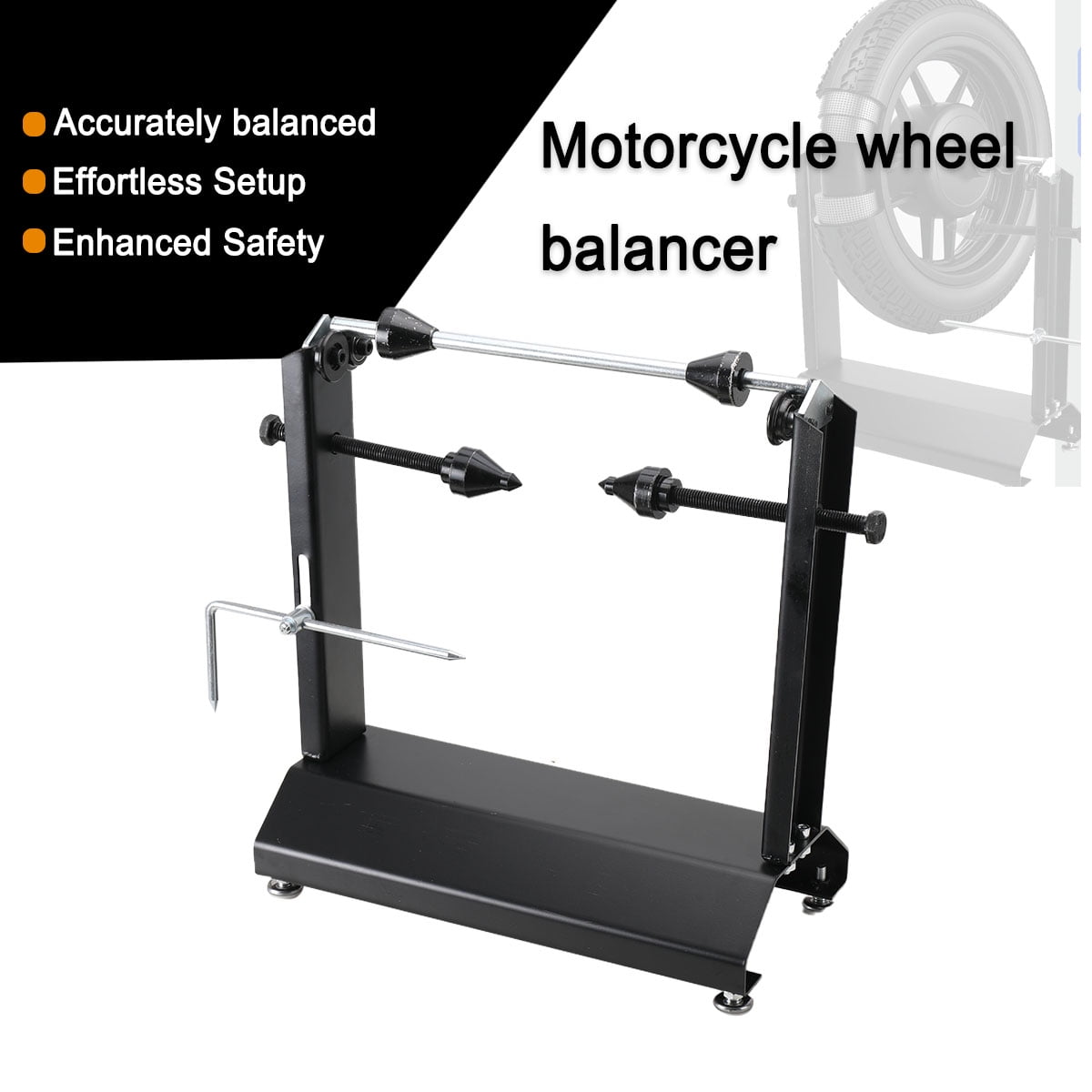 CDZHLTG Motorcycle Bike Wheel Balancer, Rim Tire Balancing Spin Static ...