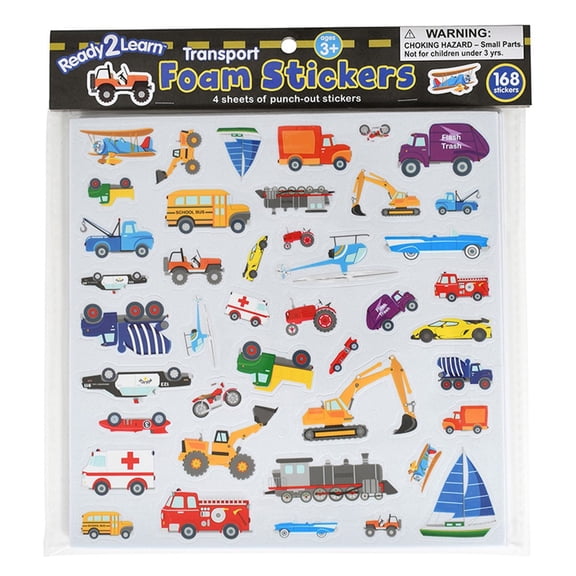 CE-10096 - Foam Stickers - Transport - Pack of 168 by Learning Advantage