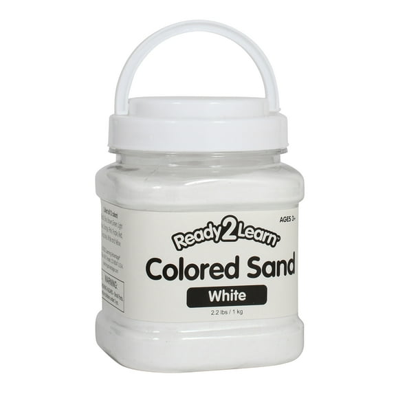 CE-10110 - Colored Sand - White - 2.2 Pounds by Learning Advantage