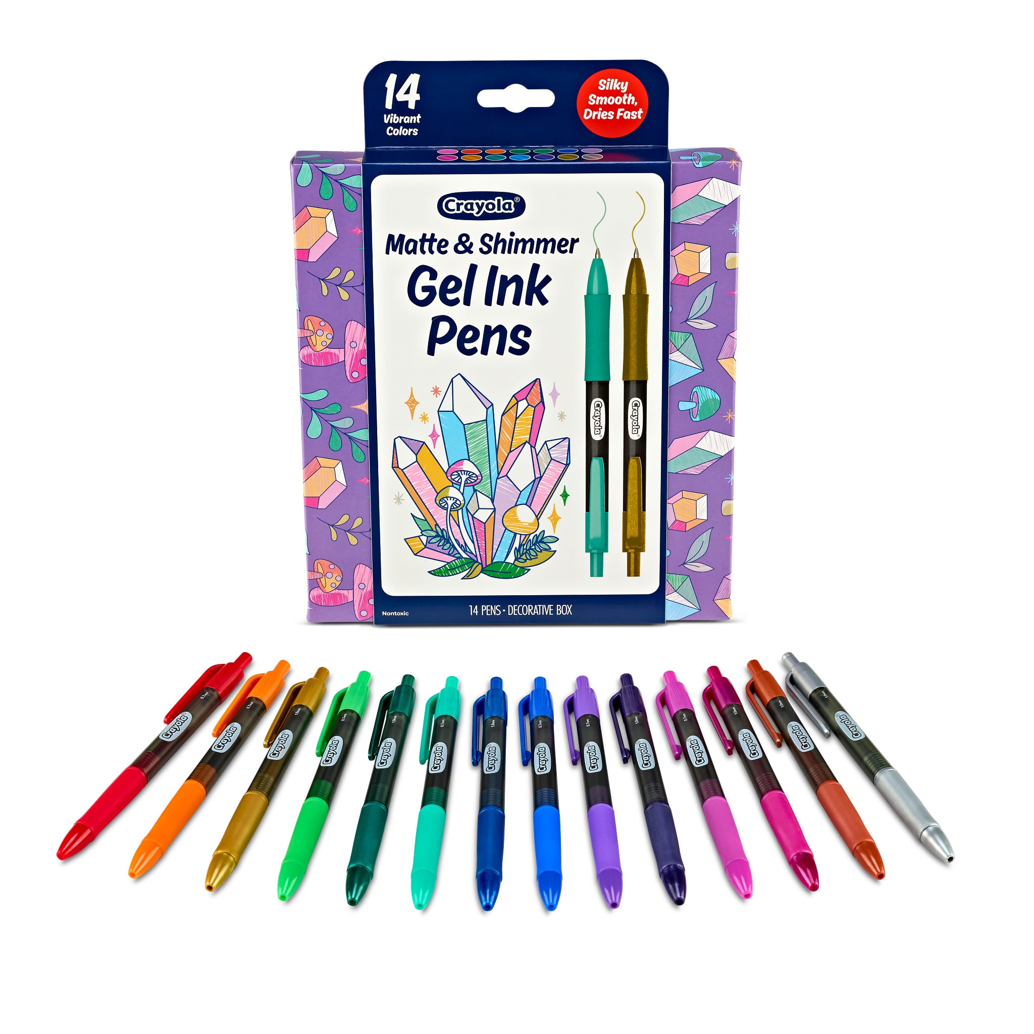 Gel Ink Markers, Assorted Colors, 14 Count